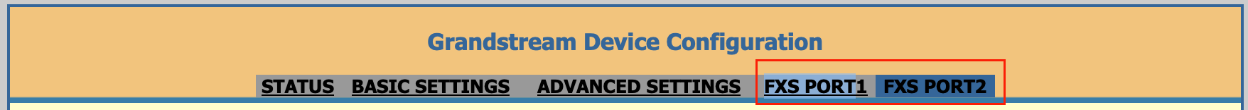 Grandstream device configuration